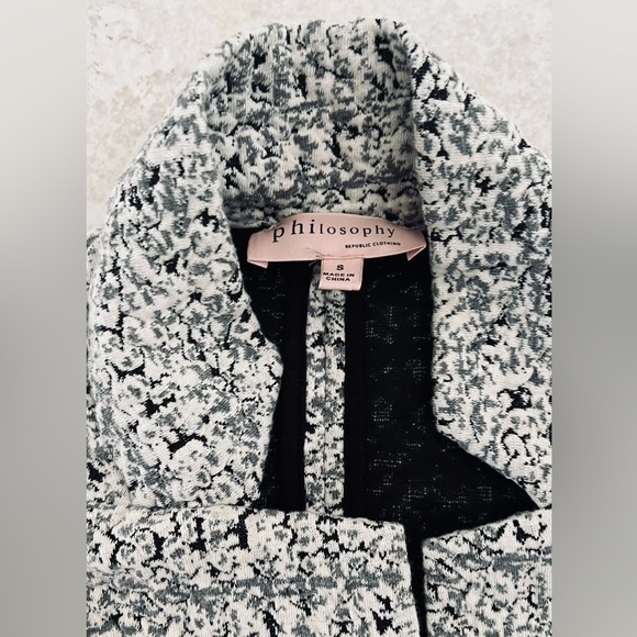 Philosophy Black and White Duster Coat - Picture 3 of 9